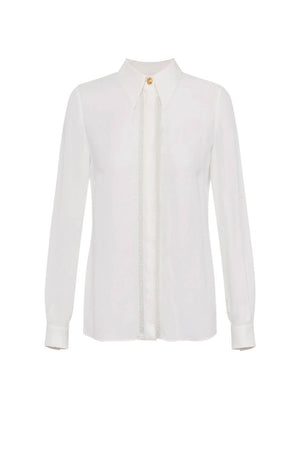 Elisabetta Franchi women's georgette shirt with lettering bands