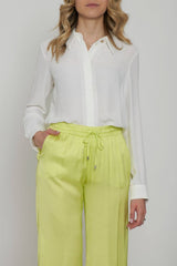 Elisabetta Franchi women's georgette shirt with lettering bands