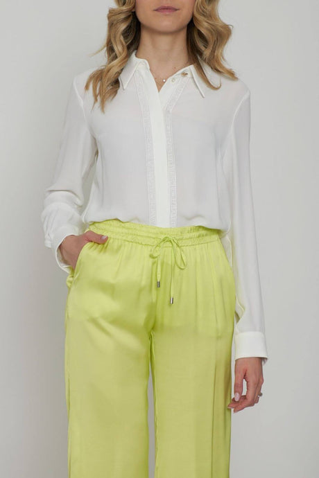 Elisabetta Franchi women's georgette shirt with lettering bands