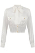 Elisabetta Franchi camicia donna crop monogram