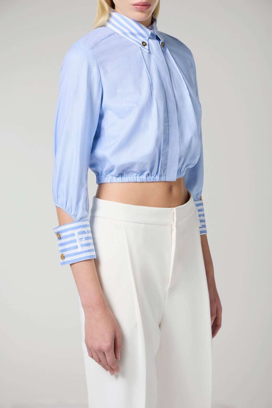 Elisabetta Franchi women's poplin shirt with striped details