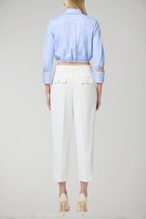 Elisabetta Franchi women's poplin shirt with striped details