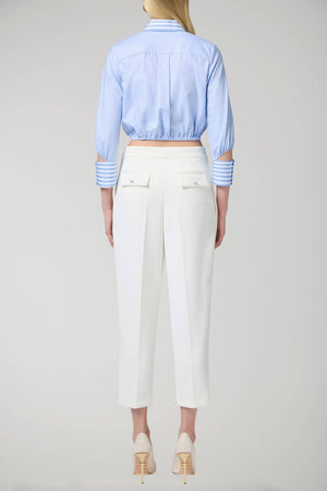 Elisabetta Franchi women's poplin shirt with striped details