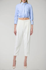 Elisabetta Franchi women's poplin shirt with striped details