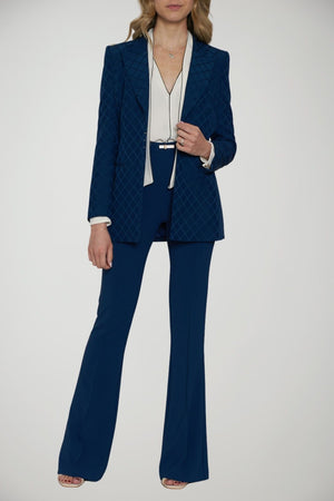 Elisabetta Franchi women's georgette shirt with scarf and piping