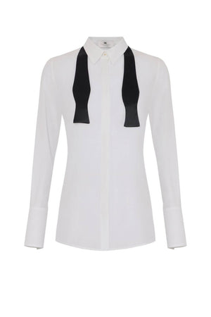 Elisabetta Franchi women's georgette shirt with tie