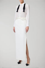 Elisabetta Franchi women's georgette shirt with tie