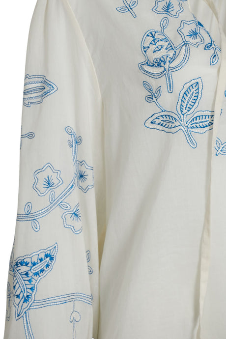 19.70 Blusa Donna con ricami a contrasto