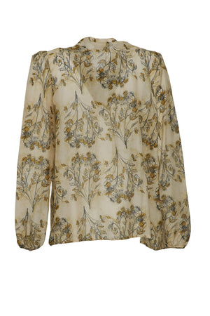 Camisa Dixie para mujer con volantes centrales