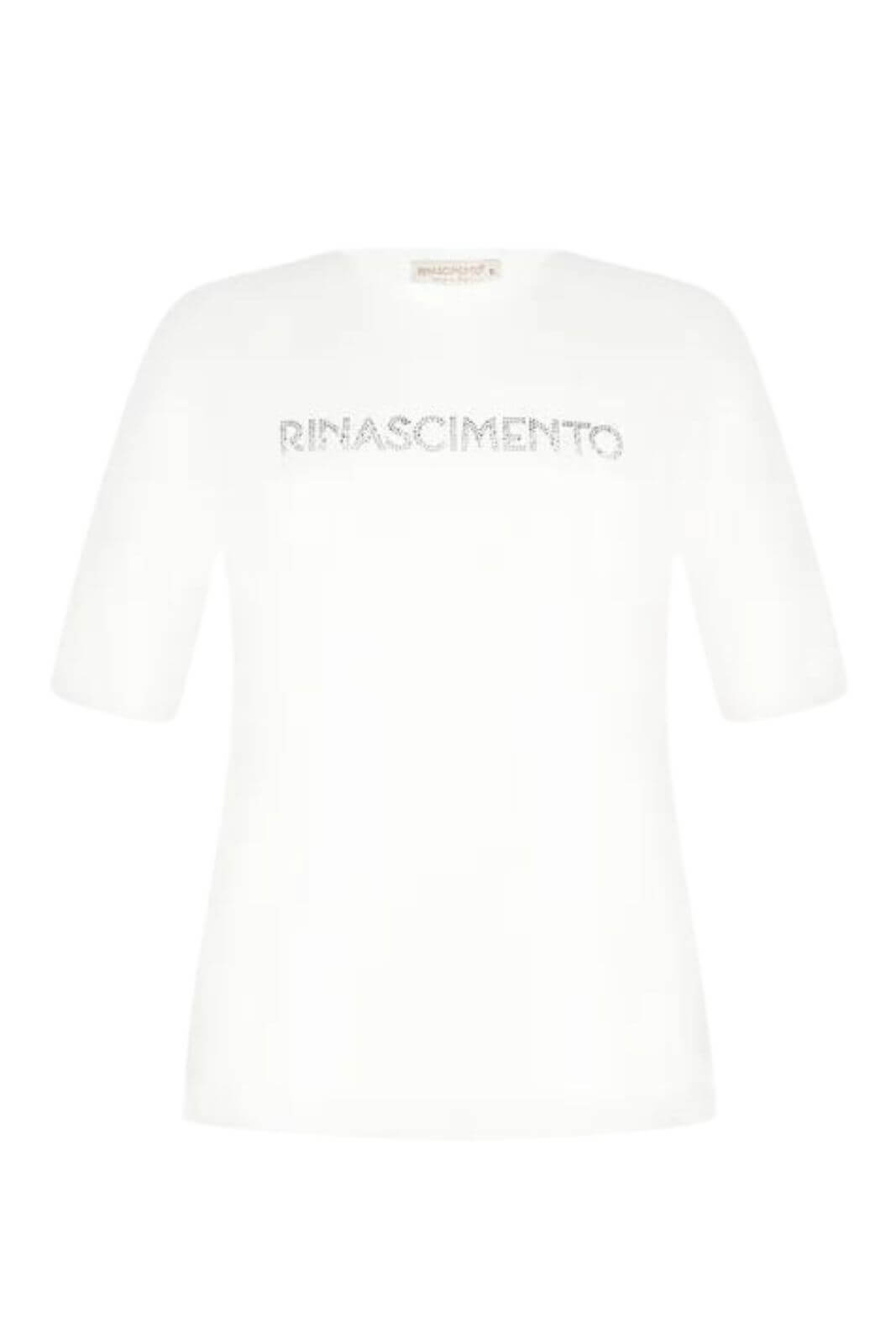 Rinascimento T-Shirt Donna con logo in strass