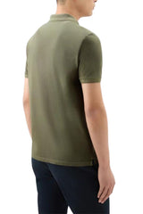 Woolrich Mackinack men's polo shirt, garment dyed, in stretch cotton piqué