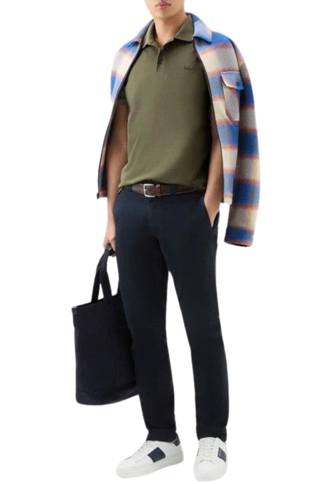 Woolrich Mackinack men's polo shirt, garment dyed, in stretch cotton piqué