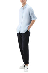 Woolrich men's shirt in pure linen