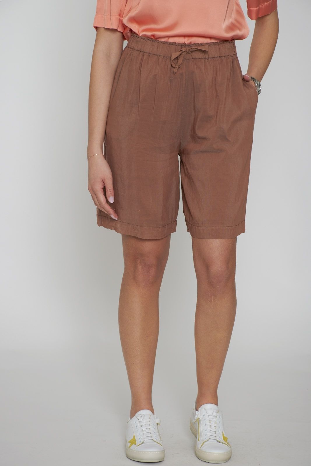 Zhelda Bermuda Donna in voilè con coulisse