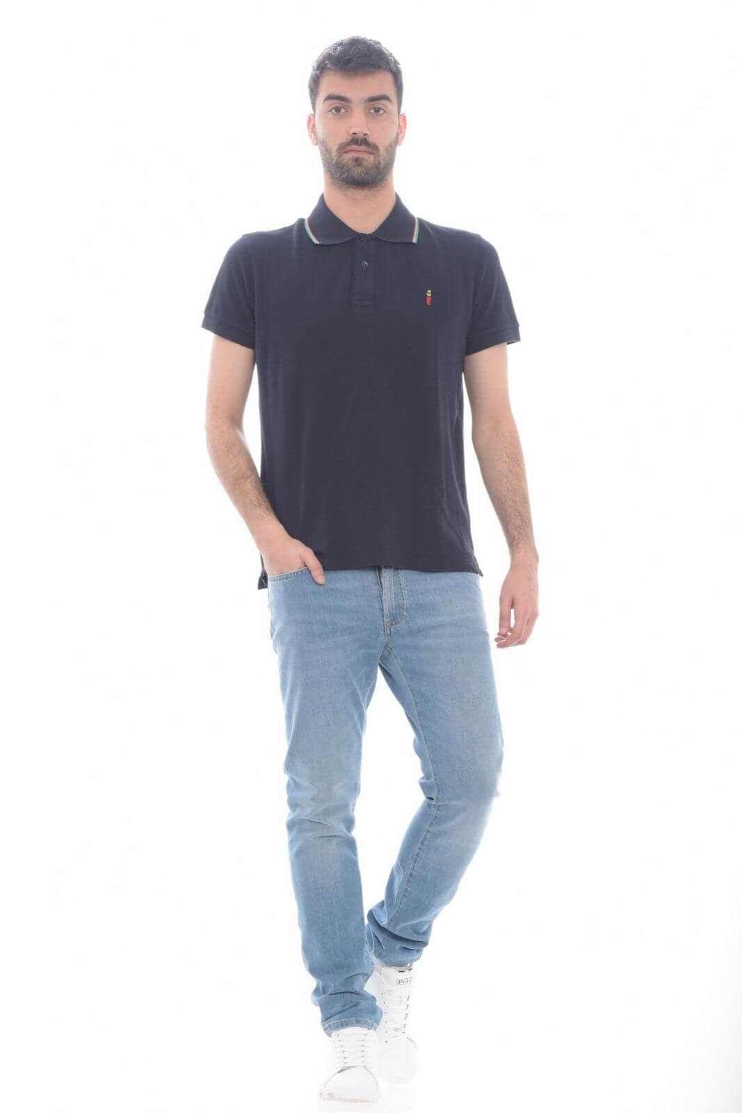 Posillipo Fishermen's Cooperative Men's Polo with Logo