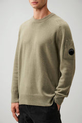 CP Company Maglia Uomo Lambswool Crewneck / Tortora
