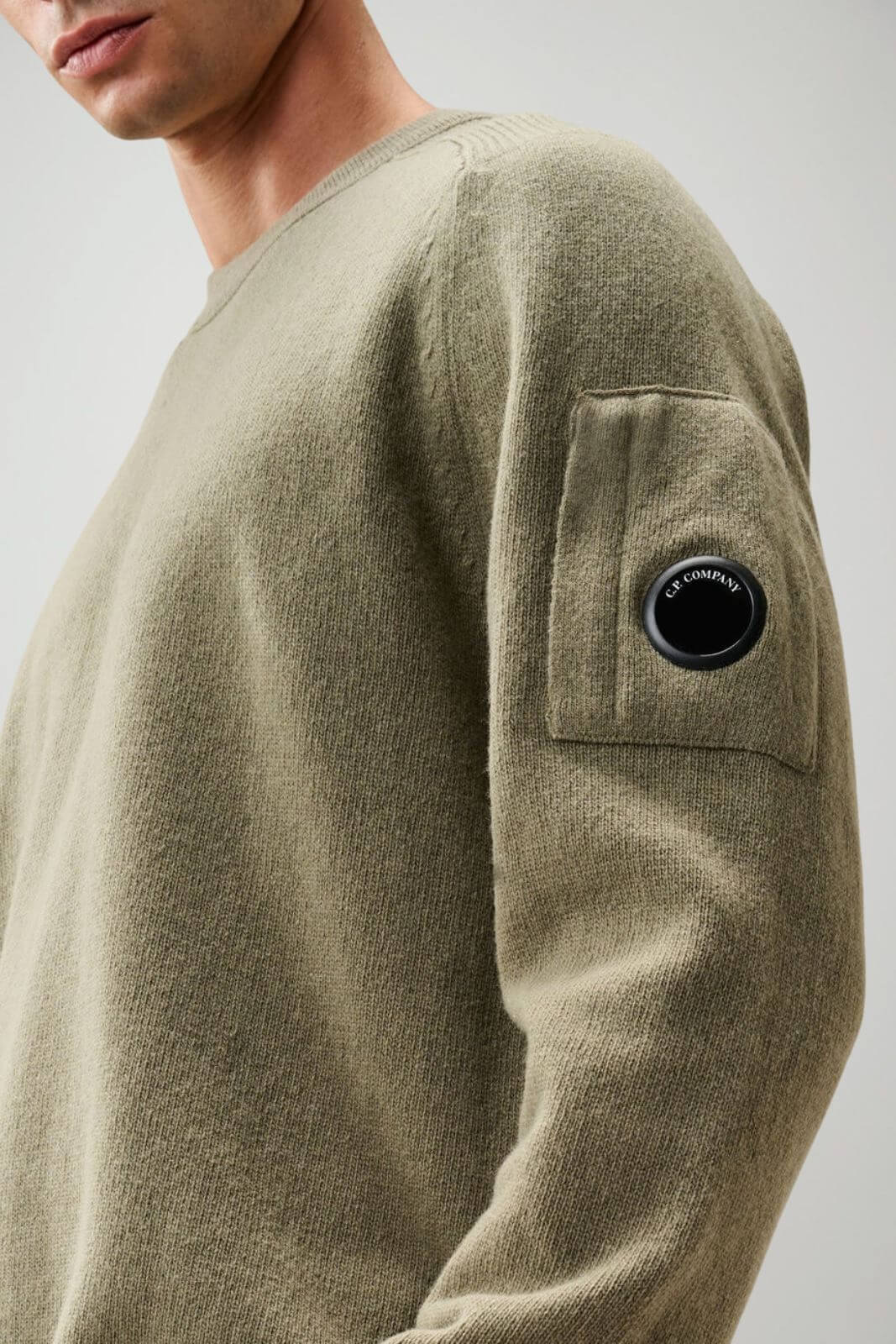 CP Company Maglia Uomo Lambswool Crewneck / Tortora