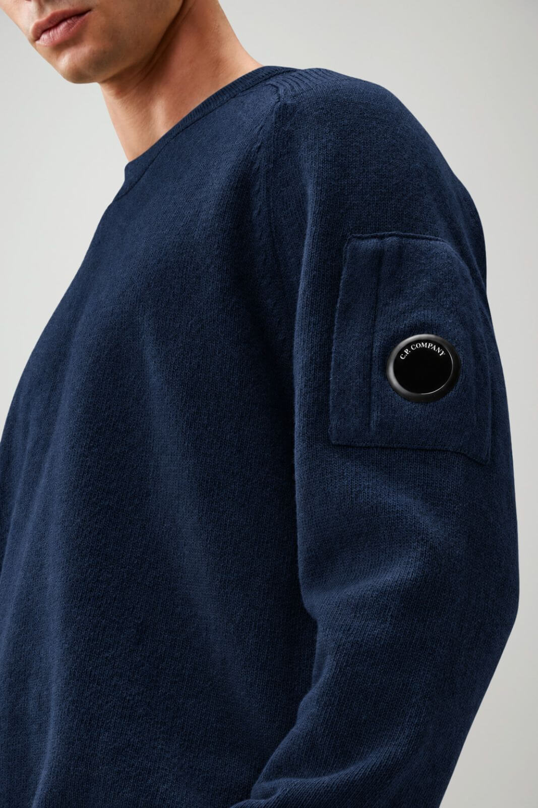 CP Company Maglia Uomo Lambswool Crewneck / Navy