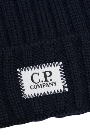 CP Company Cappello Uomo in lana a coste / Navy