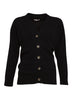 Cardigan da donna con bottoni fronte nero