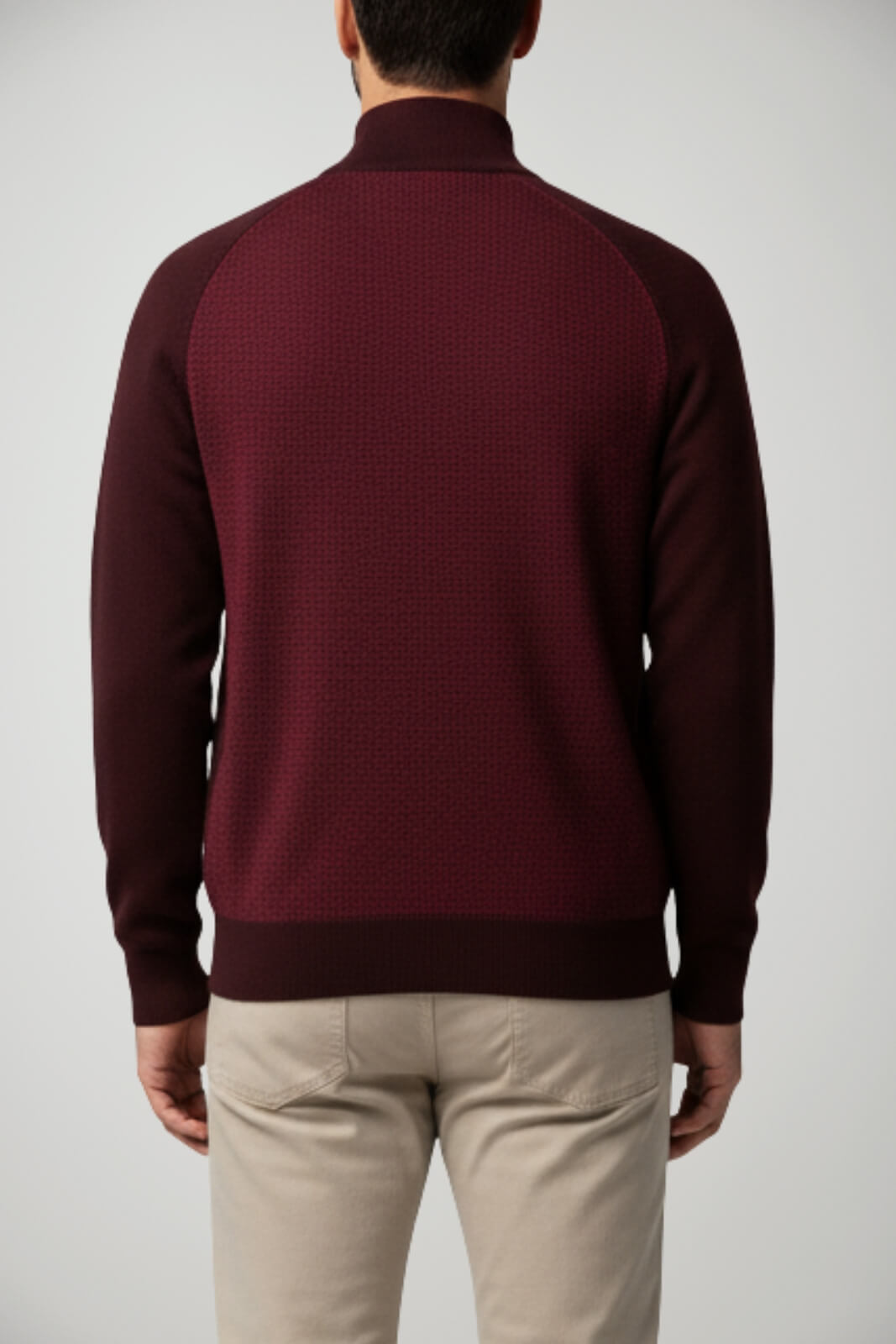 Cardigan da uomo Cashmere Company full zip con manica raglan