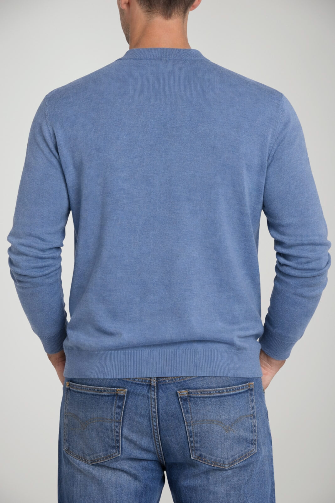 Maglia da uomo Cashmere Company in cotone a girocollo