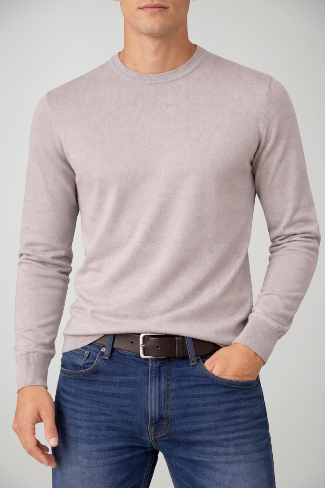 Maglia da uomo Cashmere Company in cotone girocollo