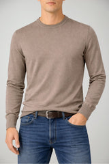 Maglia da uomo Cashmere Company in cotone a girocollo