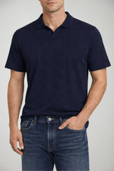 Polo da uomo in filo Cashmere Company in misto lino