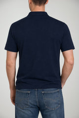 Polo da uomo in filo Cashmere Company in misto lino