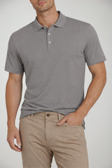 Polo da uomo Cashmere Company in misto lino a maniche corte