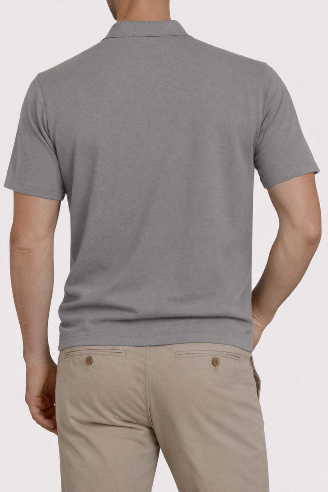 Polo da uomo Cashmere Company in misto lino a maniche corte