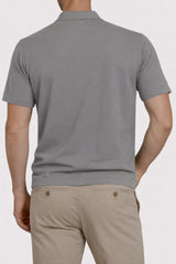 Polo da uomo Cashmere Company in misto lino a maniche corte