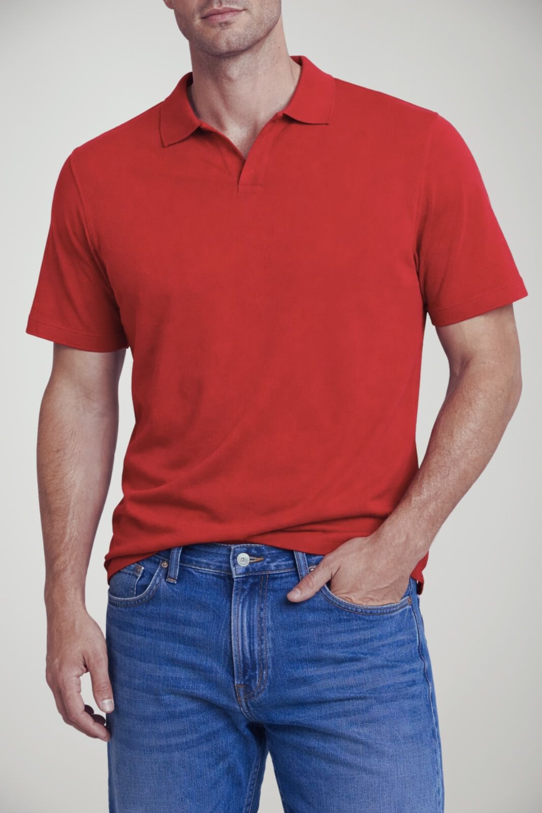 Polo da uomo Cashmere Company in filo con scollo a V