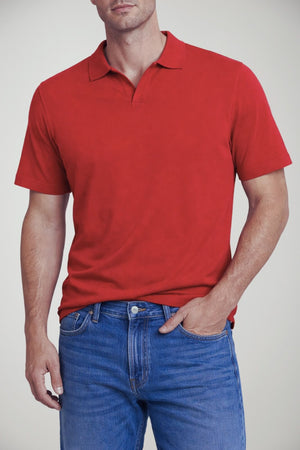 Polo da uomo Cashmere Company in filo con scollo a V