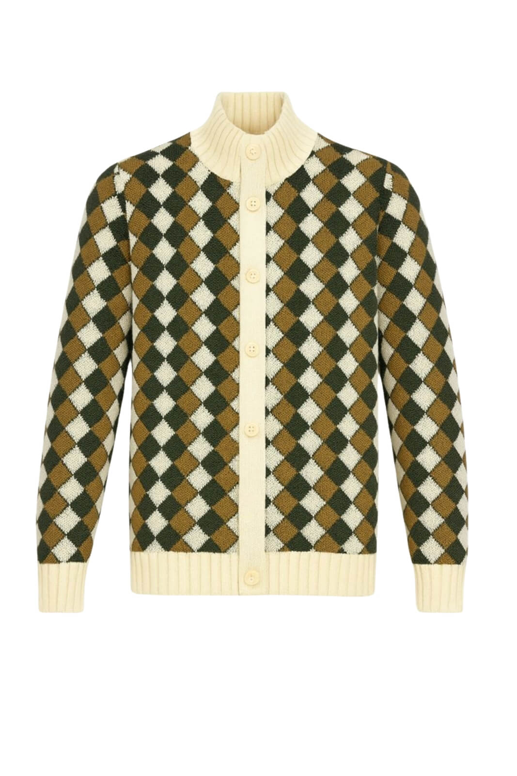 Cardigan da uomo Cashmere Company in lana a losanghe