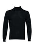 Dolcevita Cashmere e Company da uomo a tinta unita in lana merinos fronte colore nero