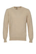 Maglia da uomo Cashmere e Company a girocollo in cashmere a tinta unita fronte color sabbia