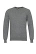 Maglia da uomo Cashmere e Company a girocollo in cashmere a tinta unita fronte colore grigio