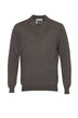 Polo da uomo Cashmere e Company in lana rasata a tinta unita fronte