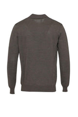 Polo da uomo Cashmere e Company in lana rasata a tinta unita retro