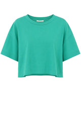 T-shirt da donna Circolo crop con vestibilità over