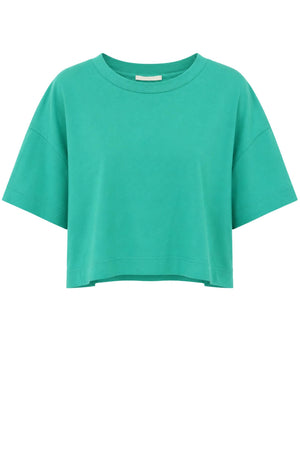 T-shirt da donna Circolo crop con vestibilità over