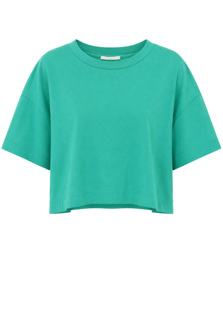 T-shirt da donna Circolo crop con vestibilità over
