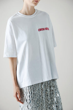 Circus Hotel T-shirt Donna con Stampa Posteriore in Cotone