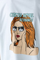 Circus Hotel T-shirt Donna con Stampa Posteriore in Cotone