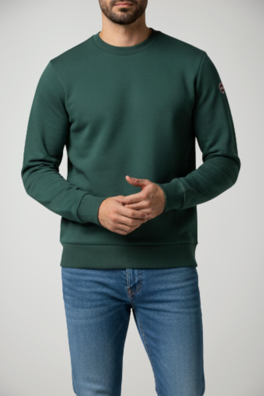 Felpa da uomo Colmar girocollo con patch