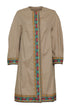 Francesca Bassi Women's Trench Coat with Tapestry-Effect Embroidery