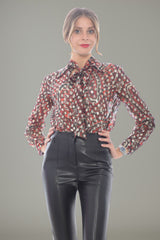 Parosh Camicia Donna con cravatta al collo