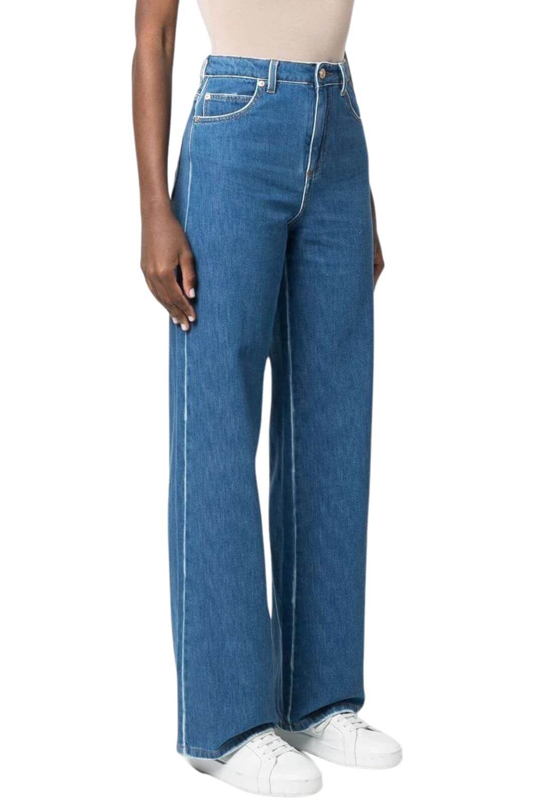 Ermanno Firenze Jeans Donna a gamba ampia